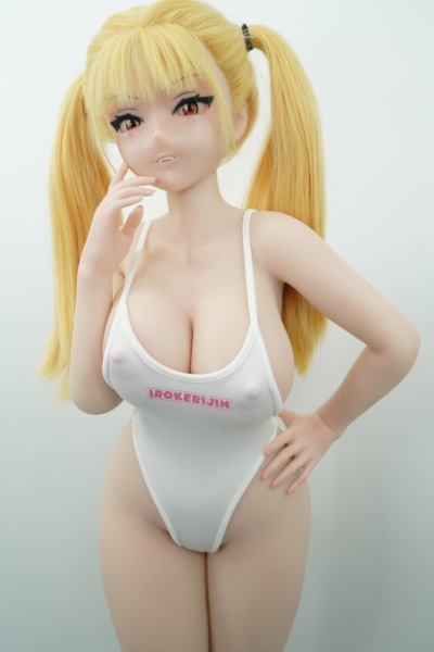 90 cm Big breast Abby silicone Irokebijin white swimsuit