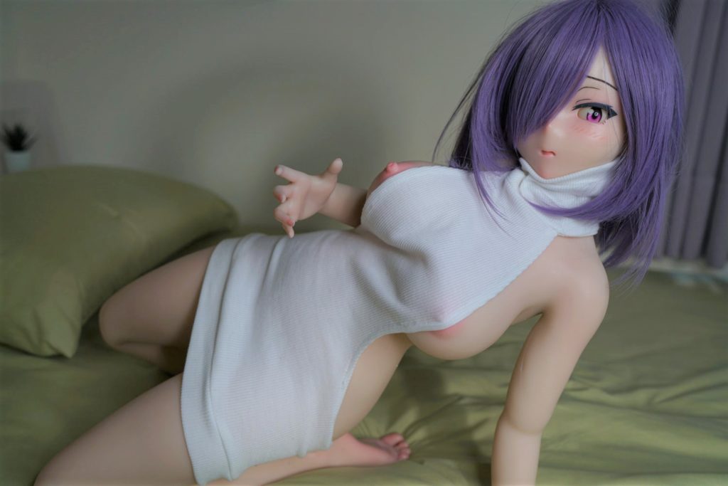 90 cm Big breast Akane silicone Irokebijin Purple wig